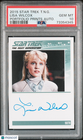 2015 Star Trek Next Generation Autograph Lisa Wilcox  Yuta Limited Auto PSA 10